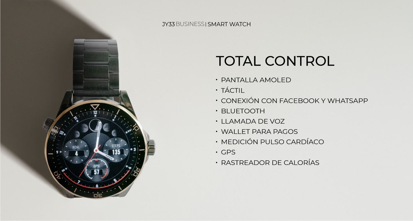 Reloj Inteligente JY33 + 3 Pulseras de regalo